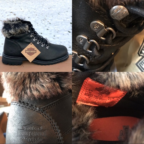LAST 5⭐️ NWT HARLEY DAVIDSON fur leather Black - Picture 4 of 7